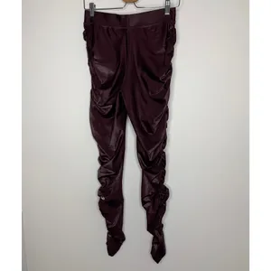 Alo yoga High-Waist Cinched Legging Oxblood Shine Purple Womens Large thumbnail 2