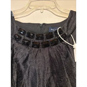Your Sixth Sense NWT Black Flapper Style Halter Jewel Detail Neck Dress SZ 36/ 4 thumbnail 5