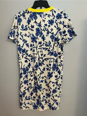 Tory Burch Yellow and Blue Floral Baroque Mini‎ Dress thumbnail 2