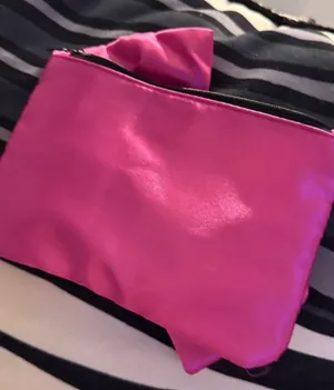 Ipsy Hot Pink Satin Cosmetic Glam Bag thumbnail 4