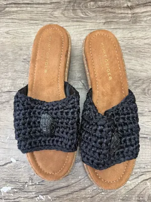 Kurt Geiger Black Woven Sandals size 40.5 - 9.5 thumbnail 1
