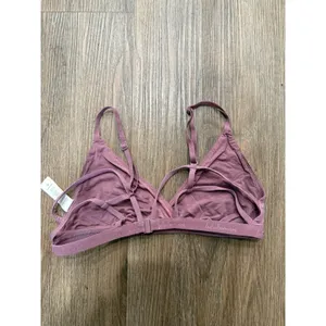 Lululemon Flow‎ Y Bralette Dusty Rose Modal Strappy Triangle Bra Womens Size S thumbnail 3