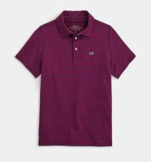 Vineyard‎ Vines Sankaty Polo Women Medium Striped Performance Preppy Indie thumbnail 1