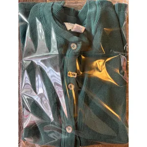Vintage Victorias Secret Country Green Waffle Knit Henley Cardigan‎ Top Small thumbnail 5