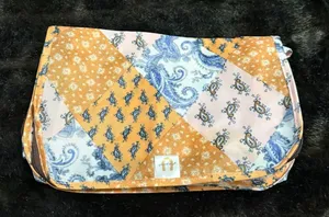 Free People Dustbag Sleeve Brown Camel Zipper Pouch Bag w/ Handle Travel Paisley thumbnail 1