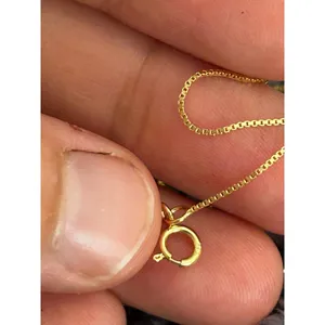 C173 18 inch chain necklace gold tone 925 sterling silver thumbnail 6