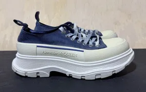 Alexander McQueen Tread Slick Sneakers Denim Blue Size 7/37 thumbnail 1