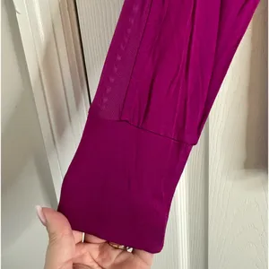 Women's Fuchsia Shirt with Sheer Panels, Size Medium thumbnail 3