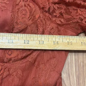 Lace Corset Top Rust Sheer Indie Sleeze Y2K Festival Coquette Romantic Sexy M thumbnail 6