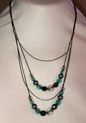 𝅺beaded Necklace &Matching Earrings thumbnail 1