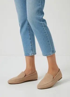 A New Day Blush Blush Pink Suede Leather Loafers Size 7.5 thumbnail 1