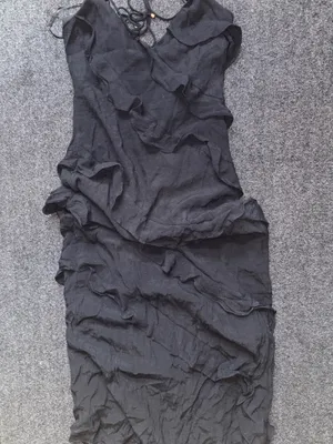 Hill House Billy J Ruffle Tiered Halter Maxi Dress Sz 10 Goth Romantic Cocktail Romantic thumbnail 3