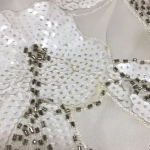Verty • White Sequin Floral Skirt Large thumbnail 11