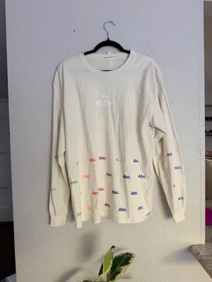 Advisory Board Crystals x Kith long sleeve ABC logo cream multi color shirt S thumbnail 4