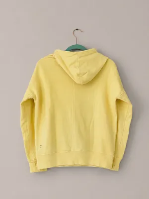 ZYIA Active Oh So Soft Cowl Neck Hoodie Pastel Yellow Pullover thumbnail 2
