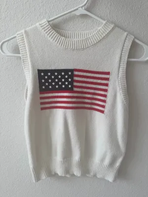 American flag top White Size XS thumbnail 1