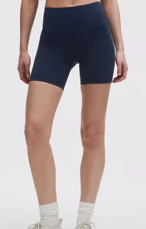 lululemon athletica Navy High-Rise Bike Shorts thumbnail 1
