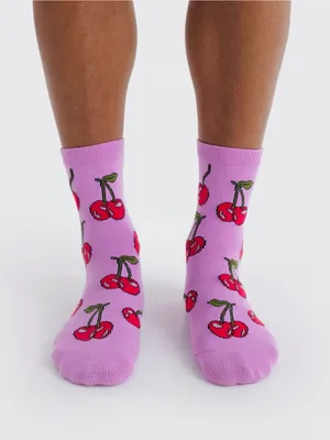 BAGGU CHERRIES PRINT CREW SOCK thumbnail 2