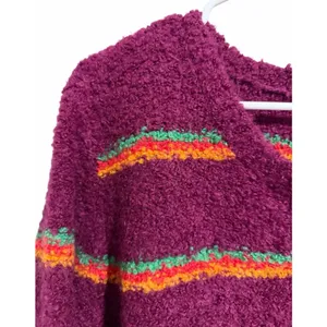 Free People Best Day Ever Striped Sweater‎ Women's Size Large thumbnail 8