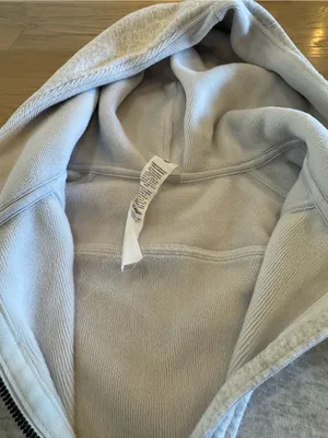 Lululemon Scuba Oversized Half-Zip Hoodie Plush light gray silver medium / Large thumbnail 8