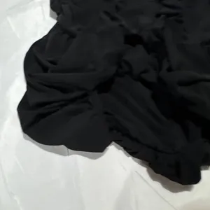 Just Polly NY Women's M Black Ruched Bubble Tube Top Strapless Stretch thumbnail 6