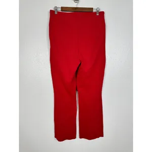 Tuckernuck‎ Womens Red Knit Pull On Flare Pants High Rise Viscose Blend Large thumbnail 2