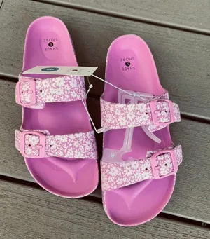 Sand & Shore Sandals Beach Shoes Pink Floral Slides Womens 8 thumbnail 5