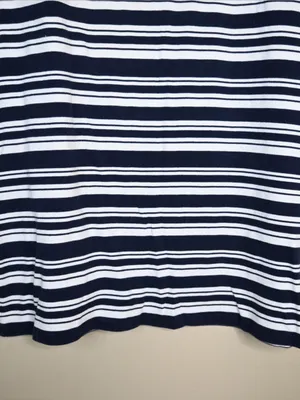 Talbots Women's M Navy Blue White Nautical Stripe Sheath Mini Dress thumbnail 5
