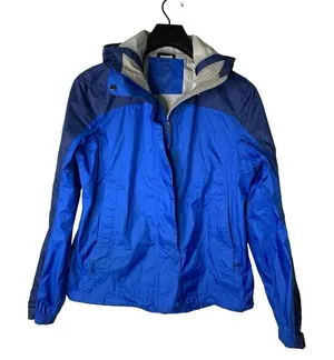L.L. Bean jacket windbreaker rain jacket blue women's size small regular thumbnail 1