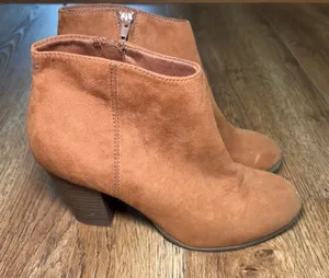 Old Navy Womens Roasted Chestnut Brown Block‎ Heel Ankle Booties Size 9 READ thumbnail 1