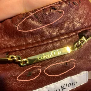 Calvin Klein Burgundy Textured Faux Leather Jacket (M) thumbnail 10