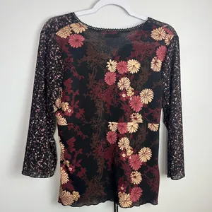 Y2K self esteem multi print blouse thumbnail 2