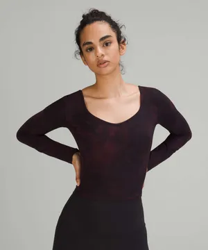 Lululemon Align Long Sleeve Shirt Diamond Dye Cassis Black thumbnail 1