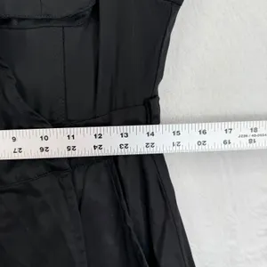 Free People Desert Daylight Utility‎ wrap mini dress Black Tencel Size M no belt thumbnail 3