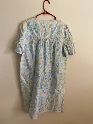 Rosie Size L Button Down Nightgown Blue Size L thumbnail 2
