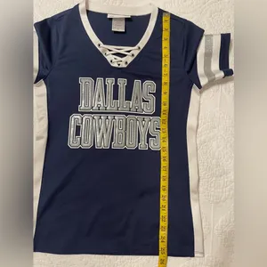 Dallas Cowboys Women's Jersey Small Bling Lace Up Navy Game Day thumbnail 5