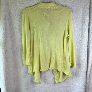 AMS Pure Flowy Open Cardigan Lemon Women's Size‎ L Boho, Peasant NWT thumbnail 2