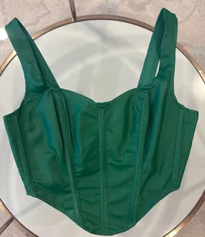 These Three Boutique Green Corset Top thumbnail 1
