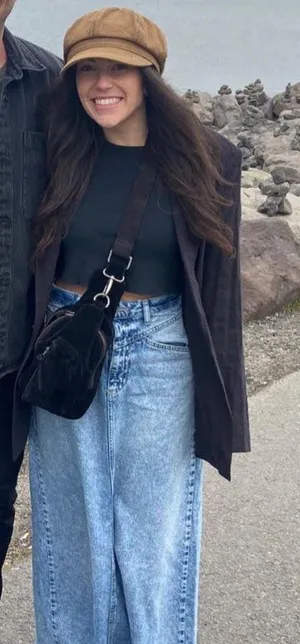 Free People We The Free Come As People Free You Are Denim Maxi Skirt Size 0 thumbnail 1