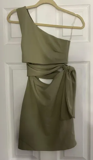 Blue Blush Green Mini Dress thumbnail 1