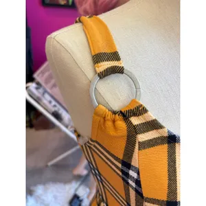 No‎ Boundaries Yellow Plaid Skort Romper O-Ring Straps Small 3-5 thumbnail 3
