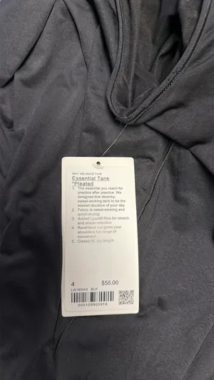 NWT Lululemon sheer black tank size 4 thumbnail 7