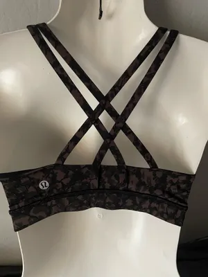 Lululemon Energy Bra Medium Support Wild Thing Camo Brown  thumbnail 3