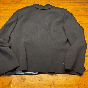 Tahari Arthur S. Levine Womens Black Pindot 4-Button‎ Blazer Jacket Size 14 thumbnail 4