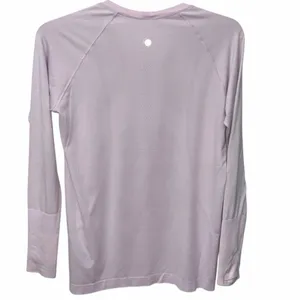 Lululemon Women's Swiftly Tech Long Sleeve Shirt Top Yoga Pastel Pink Thumbholes thumbnail 3