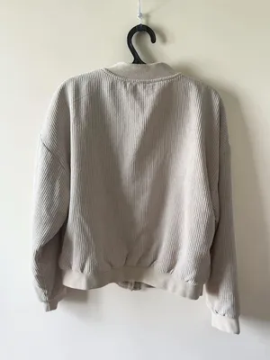 Pink Republic Corduroy‎ Sherpa-Lined Bomber Jacket, Size L thumbnail 2
