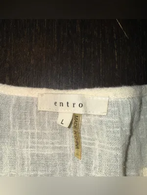 entro Cream Embroidered Peasant Tunic Top thumbnail 5