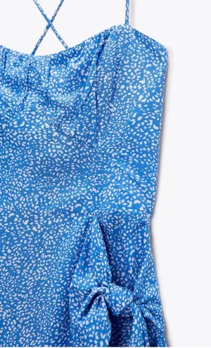 ZARA Blue & White Floral Printed Cami Midi Dress - Size XS 💙✨ thumbnail 5