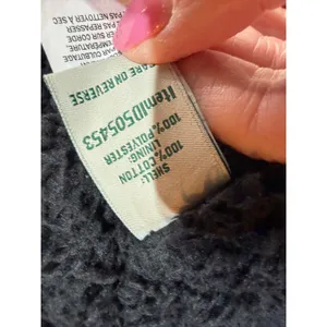 LL Bean Hooded Jacket Women Large L Red Buffalo Plaid Sherpa Lined Gorpcore thumbnail 5