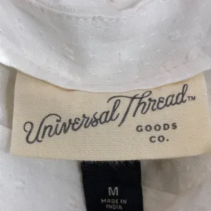 Universal Threads Womens Boho 100% Cotton Embroidered Peasant Top White Size M thumbnail 7
